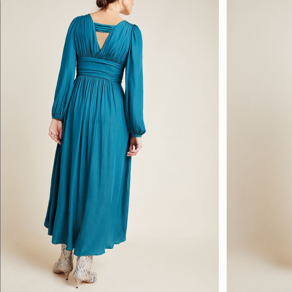 Anthropologie Teal High Low Dress - Picture 2 of 15
